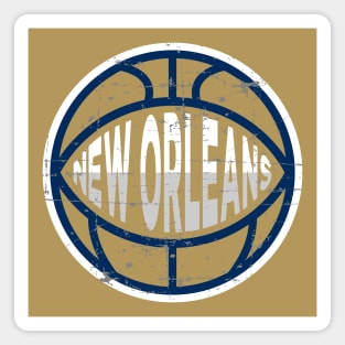 New Orleans Basketball 1 Magnet